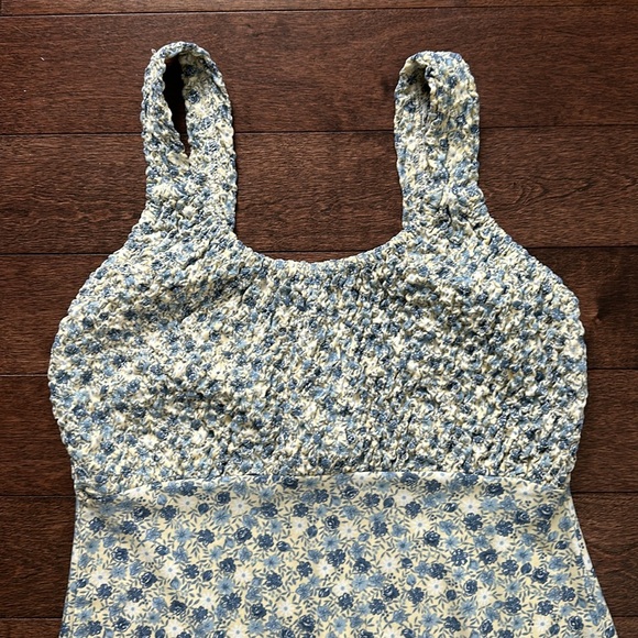 Up Front Vintage 90s Y2K Floral Mini Tank Dress S - Picture 2 of 9